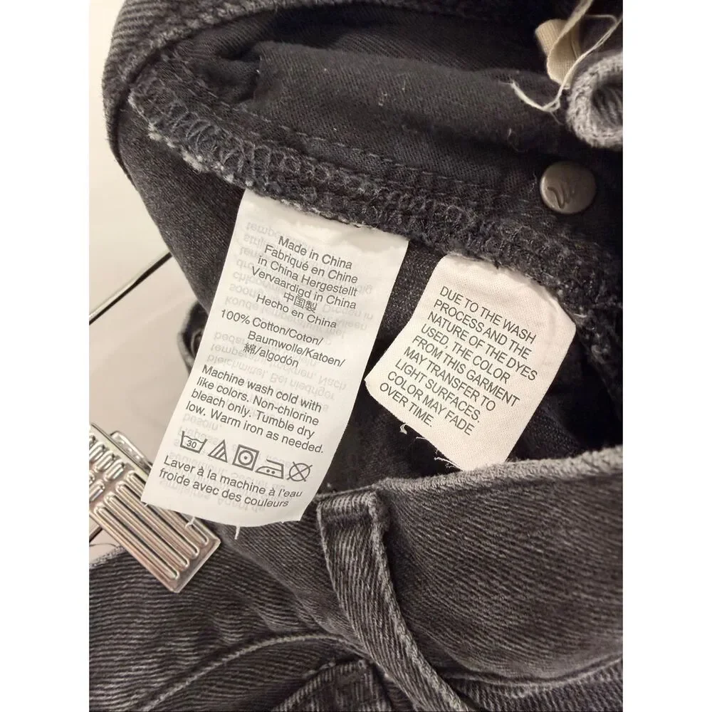Madewell‎ Rigid Denim A-Line Mini Skirt 28 Black